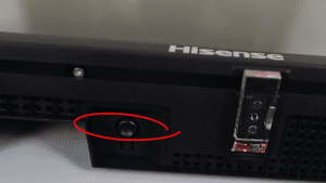 Power button on Hisense TV 