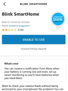 Blink smart home Alexa skill